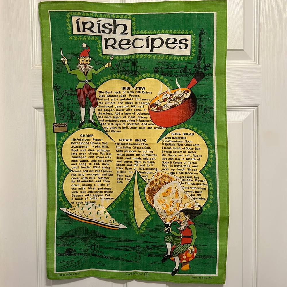 Vintage Causeway Pure Irish Linen Tea Towel